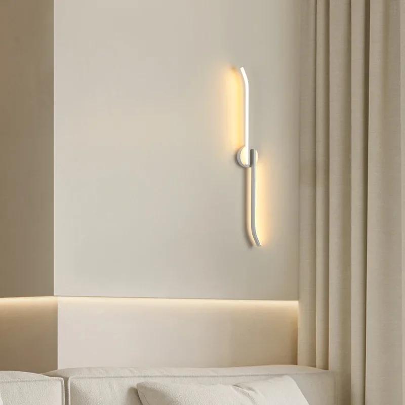 Современный светодиодный настенный светильник для гостиной, ТВ-фона, спальни, прикроватные настенные бра, внутреннее украшение дома, светильник, люстра