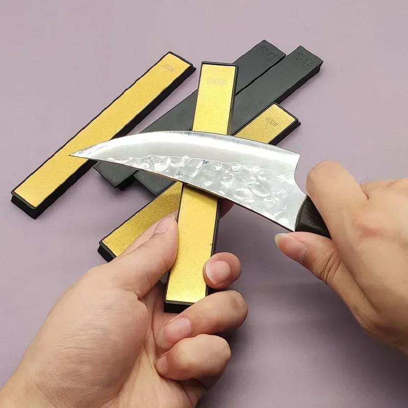 240/400/600/1000 грит, позолоченный титановый алмазный заточной камень с фиксированным углом, точильный камень, точильный камень с маслом, хонинговальный камень