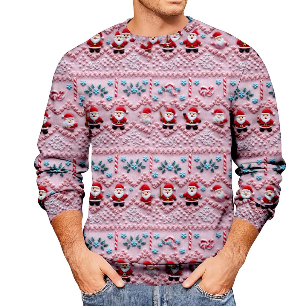 Свободное мужское худи с рождественским принтом