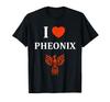 Humor Phoenix Animals Simple Fire Bird I Love Phoenix T-shirt