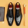 Foreign Trade Leather Shoes Men'S First Layer Cowhide Carved British Formal Wear Business Pointed Oxford Shoes