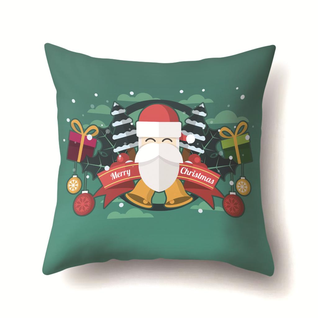 Christmas Santa Claus, Trees, Etc. Polyester Pillow, Sofa Cushion, Bedside Decoration