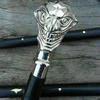 Cane Wooden Vintage Antique Walking Walking Stick Silver Brass Swan Handle Gift