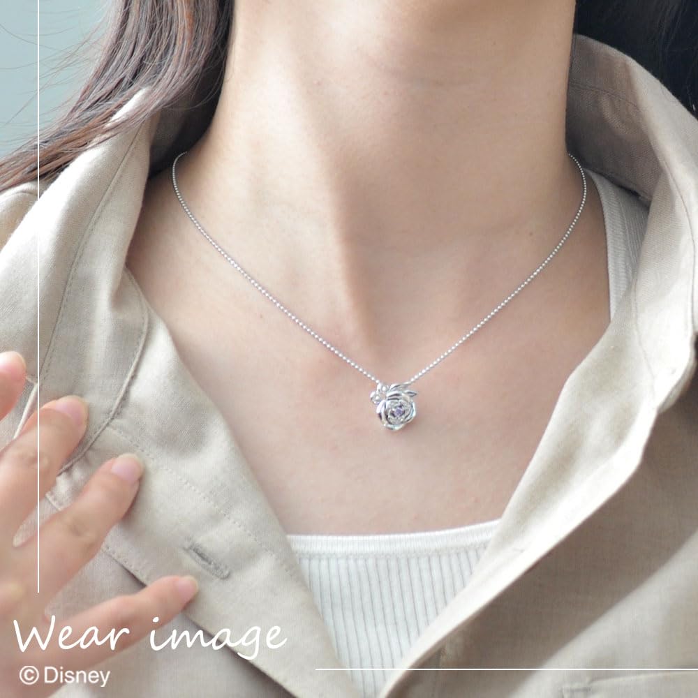 Disney Princess Beauty and the Beast Belle Silver Pendant Necklace Cubic Zirconia [Disney] (VPCDS20051)