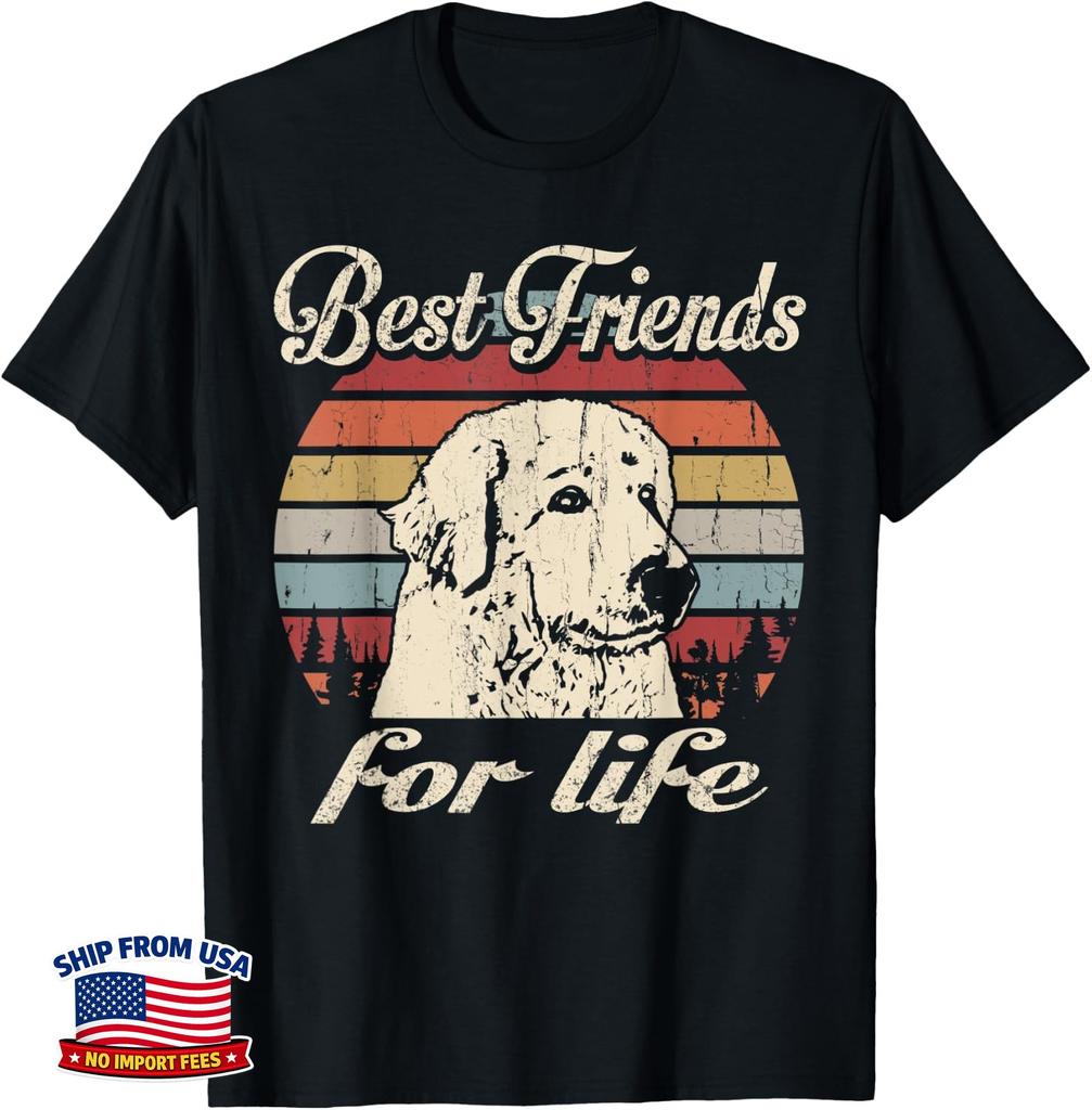Great Pyrenees Best Friends For Life Funny Vintage Retro T-Shirt