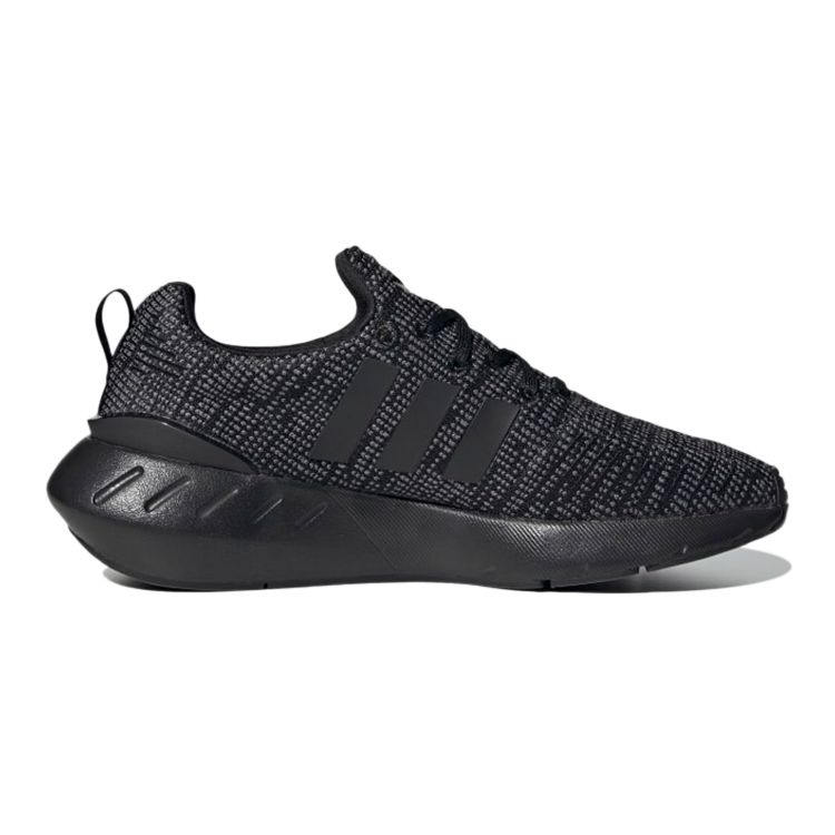 adidas Swift Run 22 Big Kid Черные детские кроссовки Core-Black Grey-Five Cloud-White GW8166