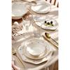 Lotus Breeze Porcelain 53 Piece Dinner Set For 12 People
