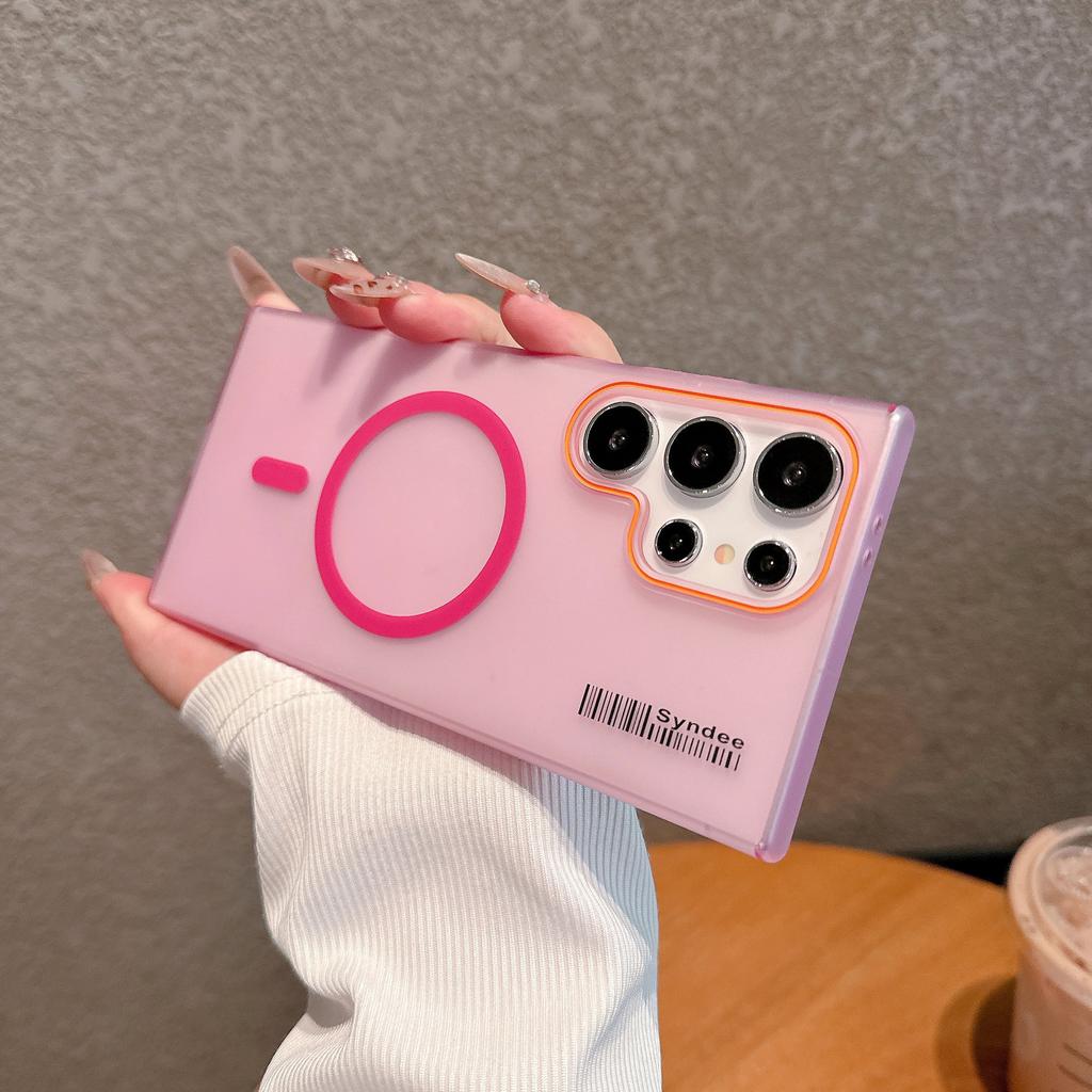 Samsung S25Plus Semi Transparent Magnetic Suction Phone Case SAMS24Ultra Skin Scrub S23 Soft Sand Protective Case 22