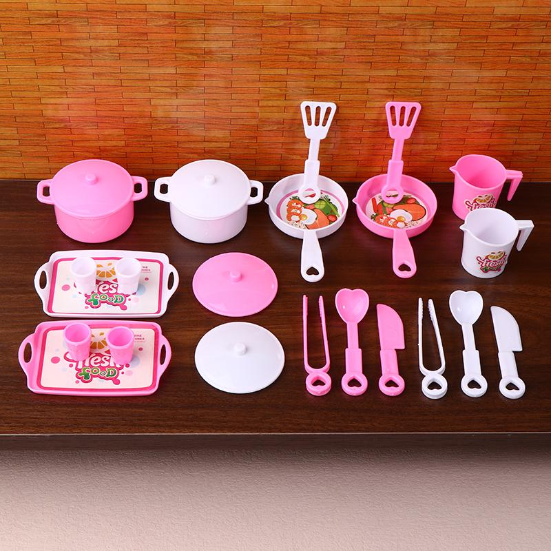 Мини Набор Посуды Кухонной Утвари Кукольный Домик Имитация Кастрюля Поднос Чашка Набор Кукла Дом Кухня Украшение Ролевые Игры Игрушки Детские Подарки