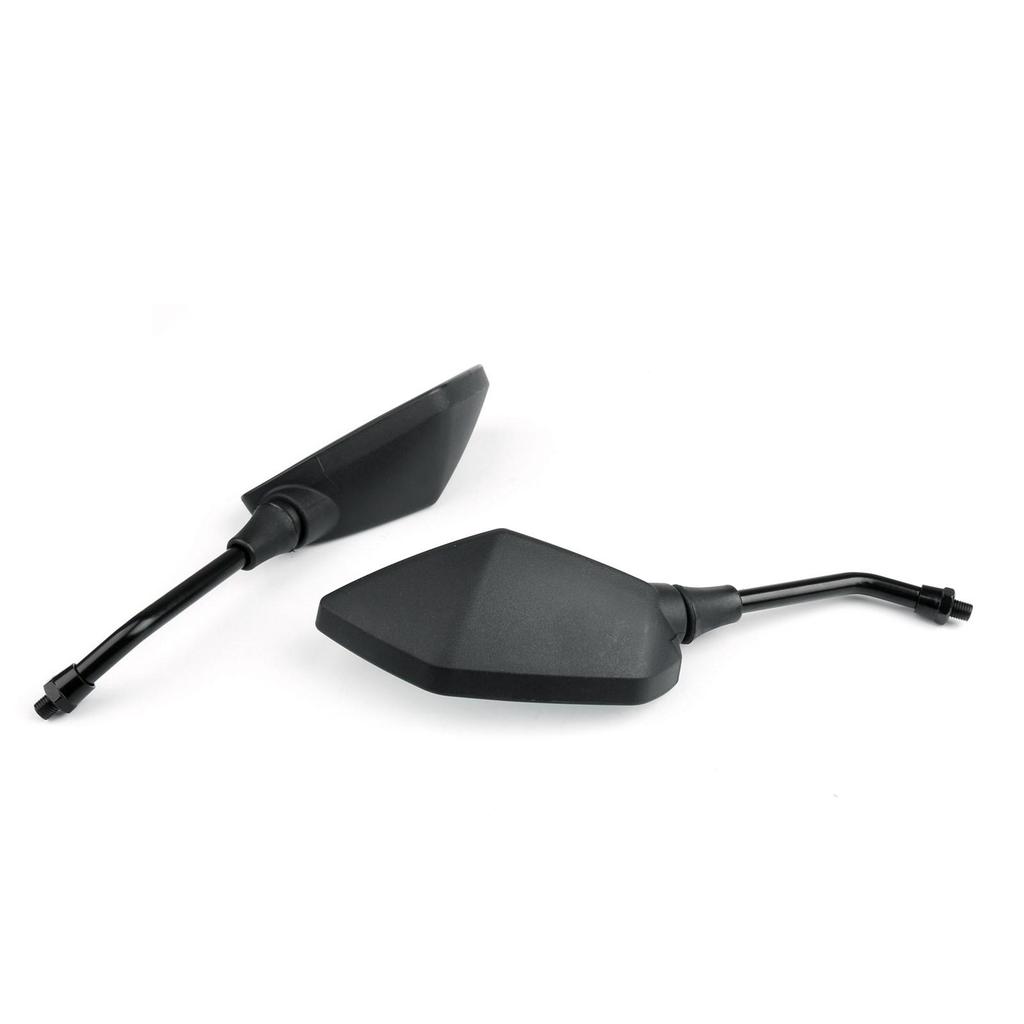 Motorcycle 10mm Black Rear View Side Mirrors For Honda Suzuki Kawasaki