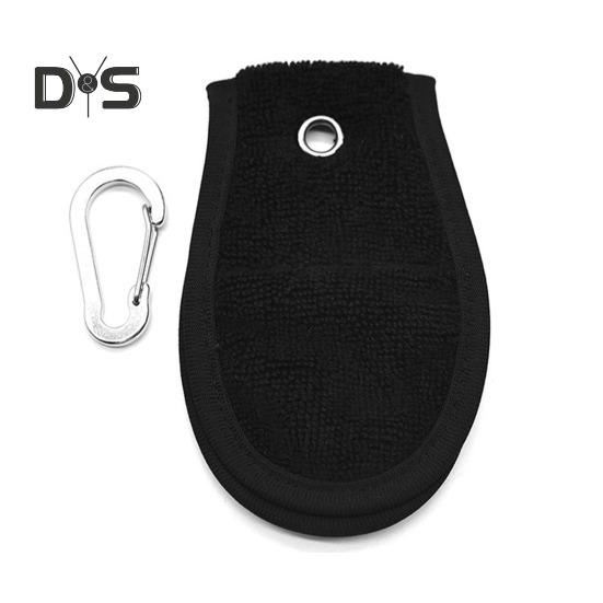 Полотенце для мячей для гольфа Мягкое впитывающее маленькое полотенце для мячей для гольфа с зажимом для сумок для гольфа Аксессуары для чистки мячей для гольфистов