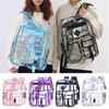 New Clear Backpack For, Durable PVC Transparent Bookbag for Girls, Large Capacity Elementary School Bag See Through Backpack