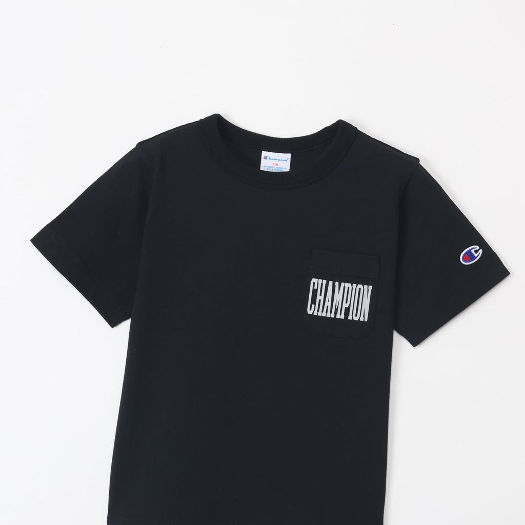 Champion Short Sleeve Crew Neck Relax Graphic Logo Short Sleeve Pocket Kids' T-Shirt, 100% Cotton, Fit, Print, T-Shirt, Basic, CKSX338Z-114-150