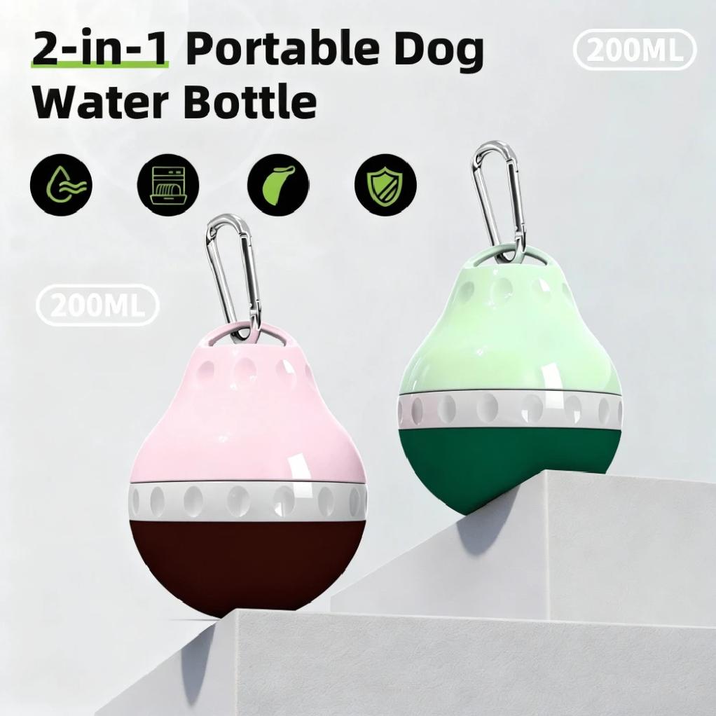 SuperDesign Portable Dog Water Dispenser Teardrop Shape Lightweight Plastic Container for Travel And Outdoor Activities Colorful