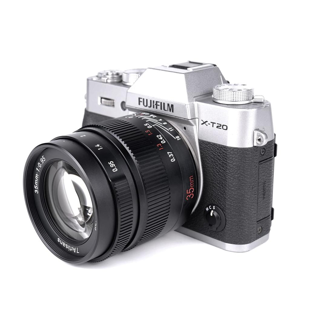 7artisans 35mm Prime Lens for Fujifilm and Mirrorless Compact Cameras f0.95 X-Mount X-T1, X-T2, X-T3, X-T20, X-T30, X-E1, X-E2, X-E3 Large-Aperture