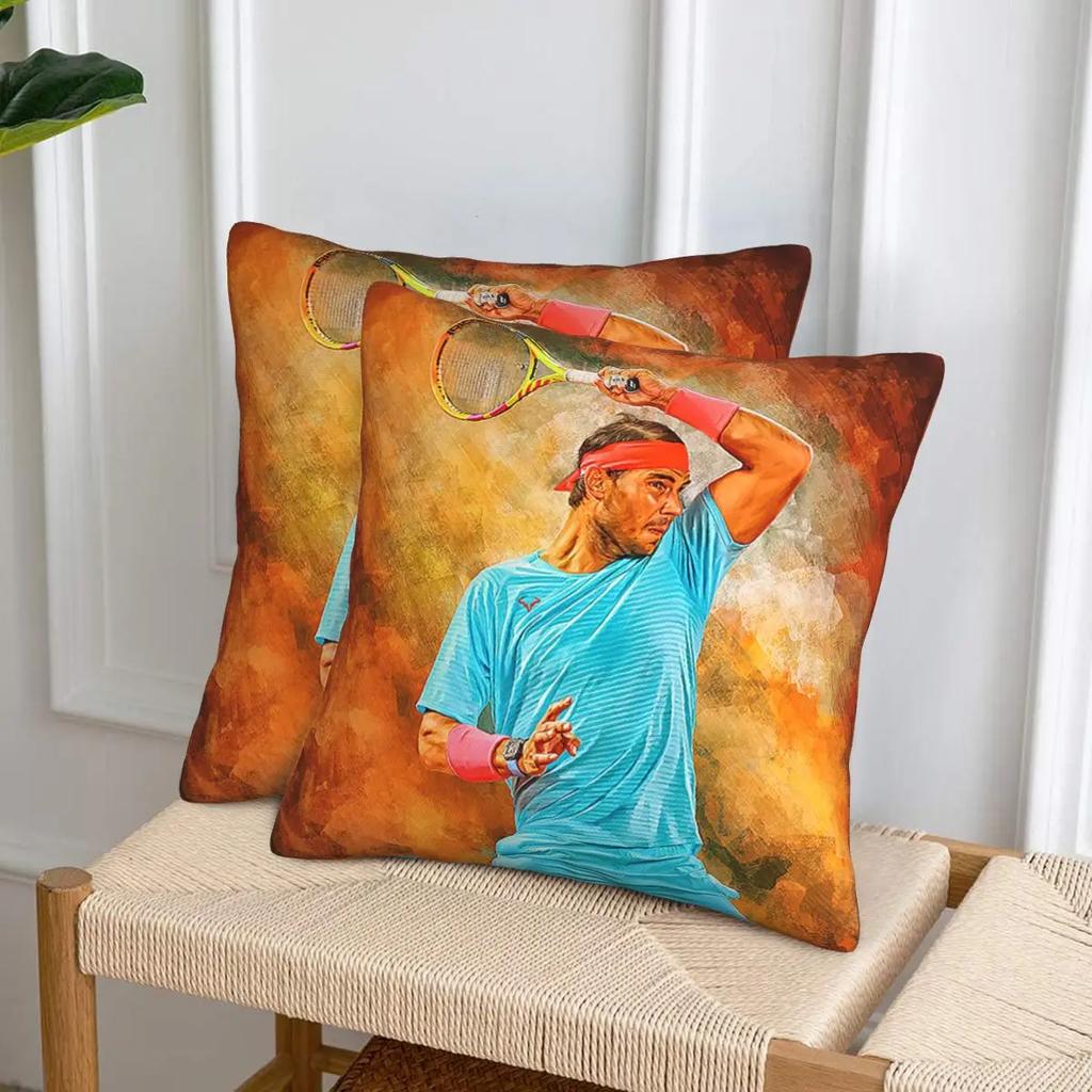 Wallpaper Rafael Nadal 2 Pcs Square Pillowcase Pillow Cover Cushion Zip Decorative Comfort Throw Pillow For Home Car