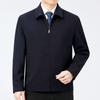 High-end Jacket Men's Middle-aged and Elderly Lapel Leading Cadres Civil Servants Spring and Autumn Daddy Wool Jacket Men