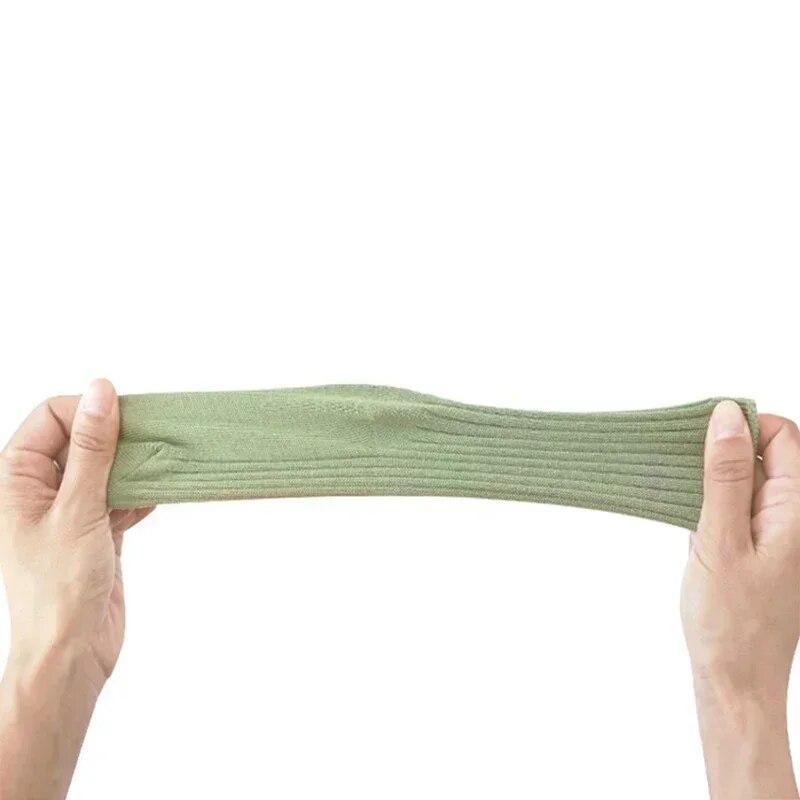 5 пар весенне-осенних хлопковых домашних спортивных чулок в корейском стиле, милые белые высокие длинные носки в полоску для маленьких мальчиков и девочек, аксессуары