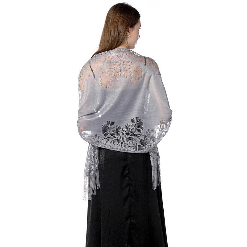 New Embroidery Lace Scarf Shawl Floral Triangular Veil Shawl For Women Party Scarf Wedding Poncho Stoles Ladies Headband Wraps