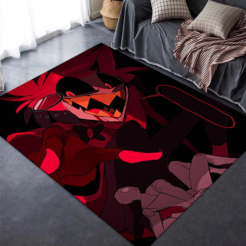 2025 New Hazbin Hotel Alastor anime Carpet Rug for Living Room Bedroom Home Sofa Decoration,Kids play Non-slip Floor Mat 32