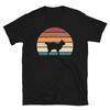 Retro Sunset Kitten Feline Pet Japanese Bobtail Cat ShortSleeve Unisex TShirt Unisex T-Shirt