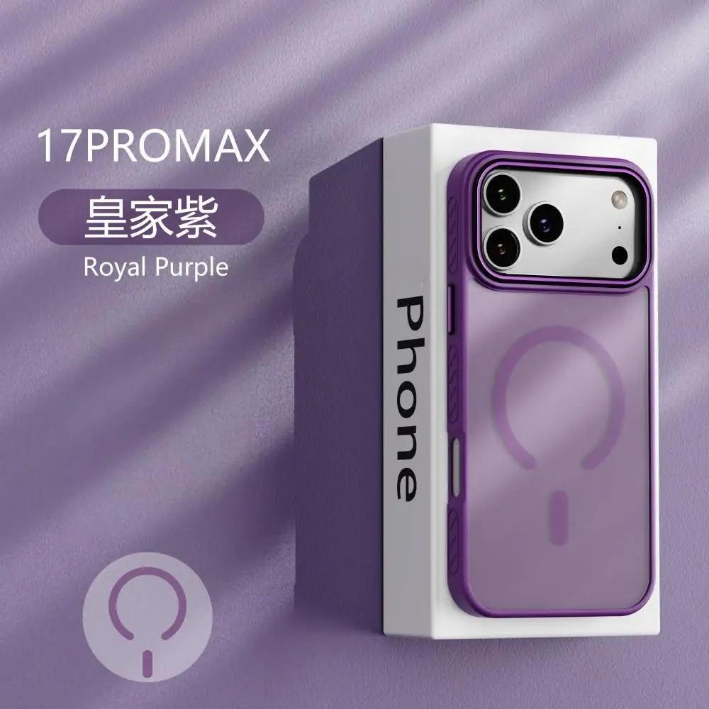 Новый Матовый Полупрозрачный Магнитный Чехол Для Телефона Для 17 17 Air 17Pro 17 Pro Max Для Magsafe Беспроводной Заряд Ударопрочный Чехол