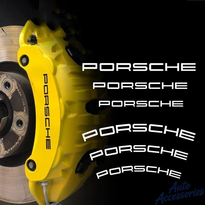 hbcr1 Car Brake Caliper Sticker High Temperature Waterproof Decal For Porsche Cayenne Panamera Macan 911 Taycan Boxster Cayman Pajun