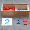 Kids Wooden Montessori Cognitive Cards Number Counting Math Game Educational Toys For Kids Early Childhood Preschool Training