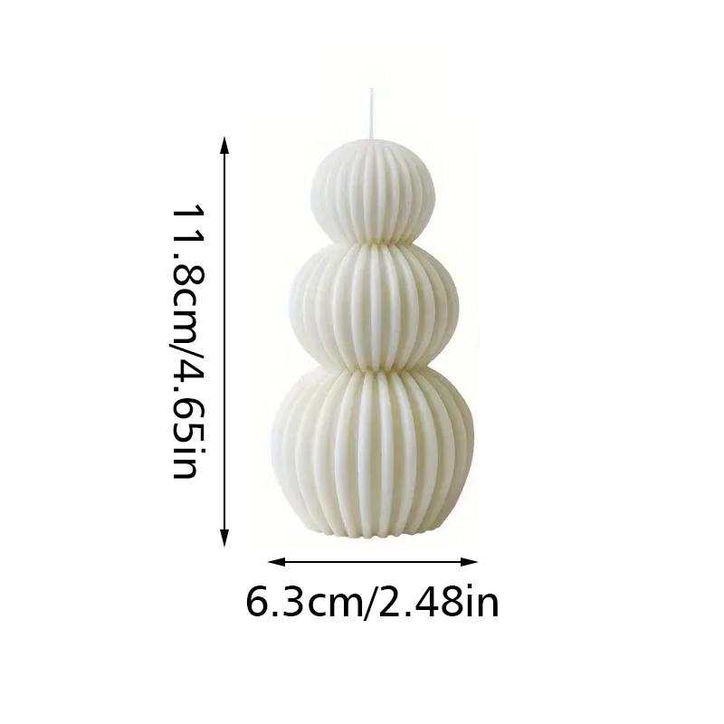 1 шт. Белая изогнутая современная волновая сфера скандинавская соевая восковая свеча экологически чистая геометрическая свеча скандинавская