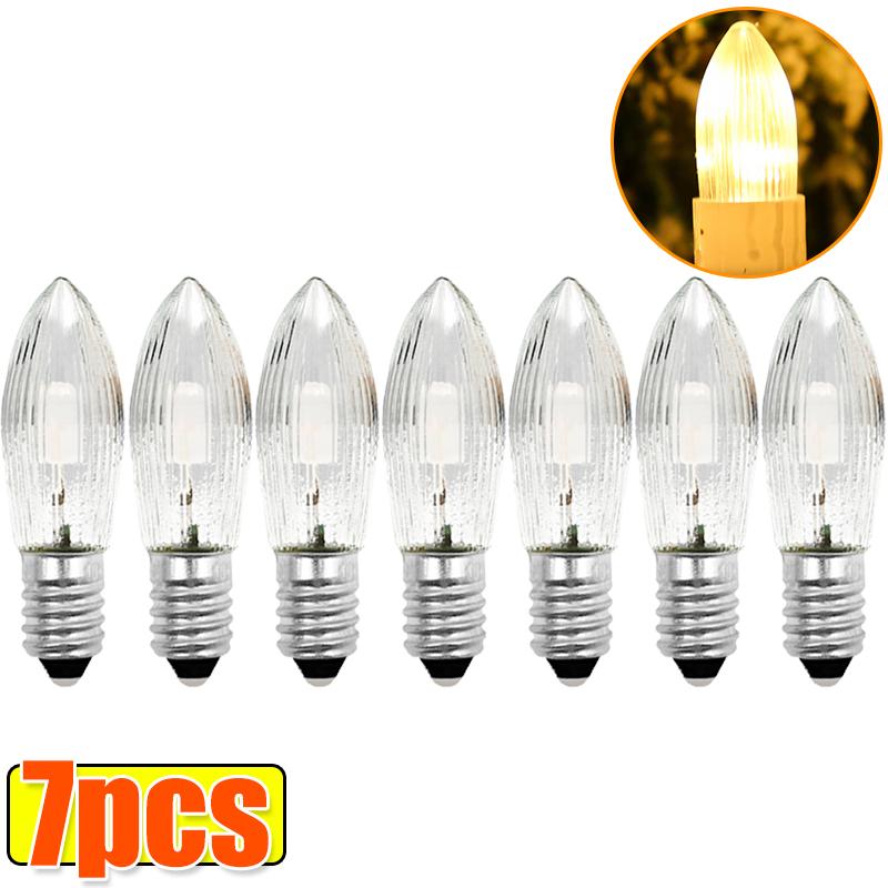 Warm-White E10 LED Candle Light Replacement Lamp Bulbs for Light Chains 10V-55V AC for Bathroom Kitchen Home Decor Indoor Lamp