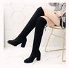 Fashion Women Over-the-knee Boots Stretch Knit Long Socks Boots New Casual Black Sexy Nightclub Platform Shoes Autumn Boots Women Bottes