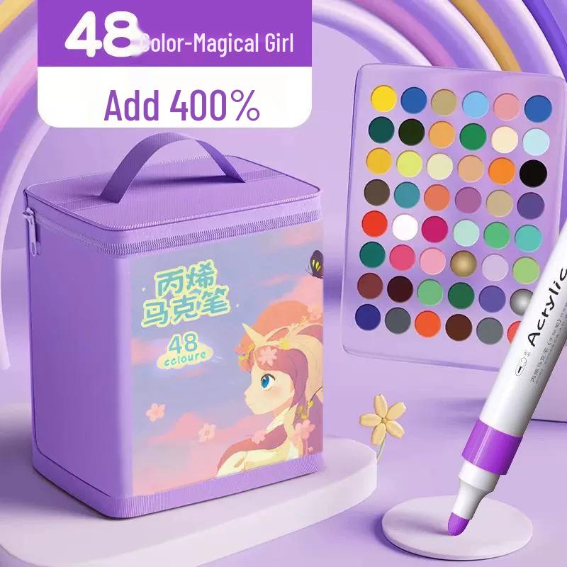 Акриловый маркер - Смываемый, Не растекающийся, Быстросохнущий, Наслаиваемый, Водостойкий маркер для искусства и школы.