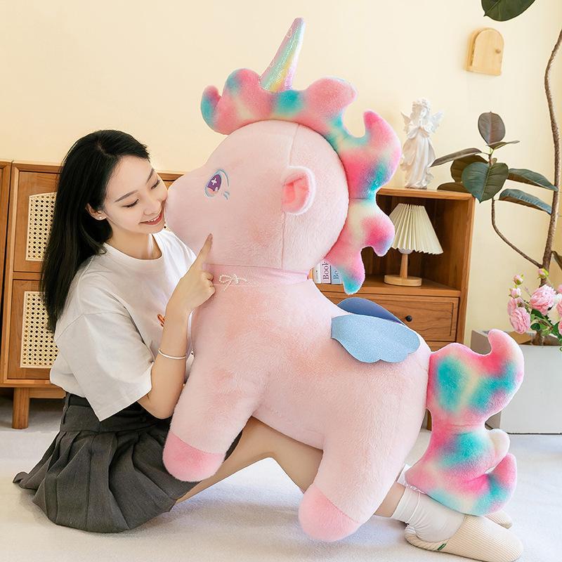 Rainbow Plush Unicorn Pony Doll - Comfort Pillow Gift for Kids