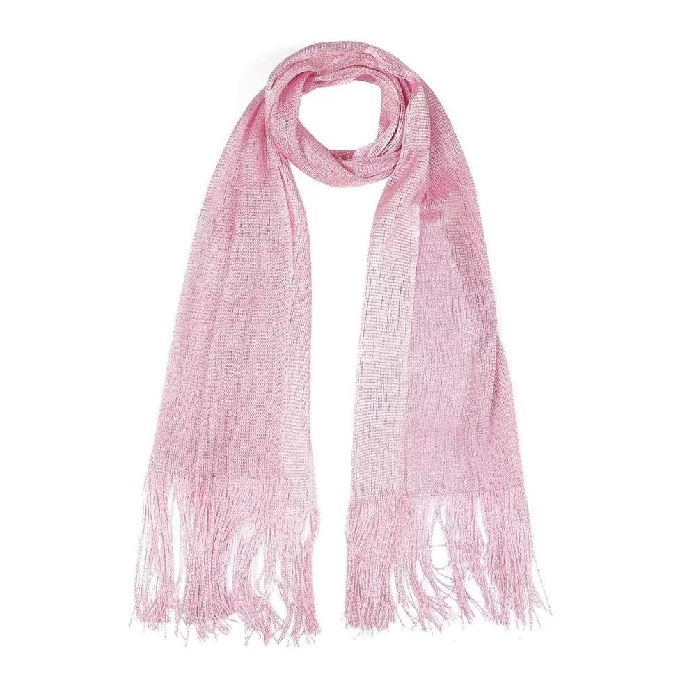 Fashion Lace Tassels Silk Scarf Sunscreen Thin Golden Silvery Shiny Scarves Neck Cover Bright Hollow Shawl Beach Travel Smock