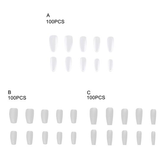 100 шт. 3 стиля типсов для маникюра, легко наносятся, отличные прозрачные бесшовные типсы с полным покрытием