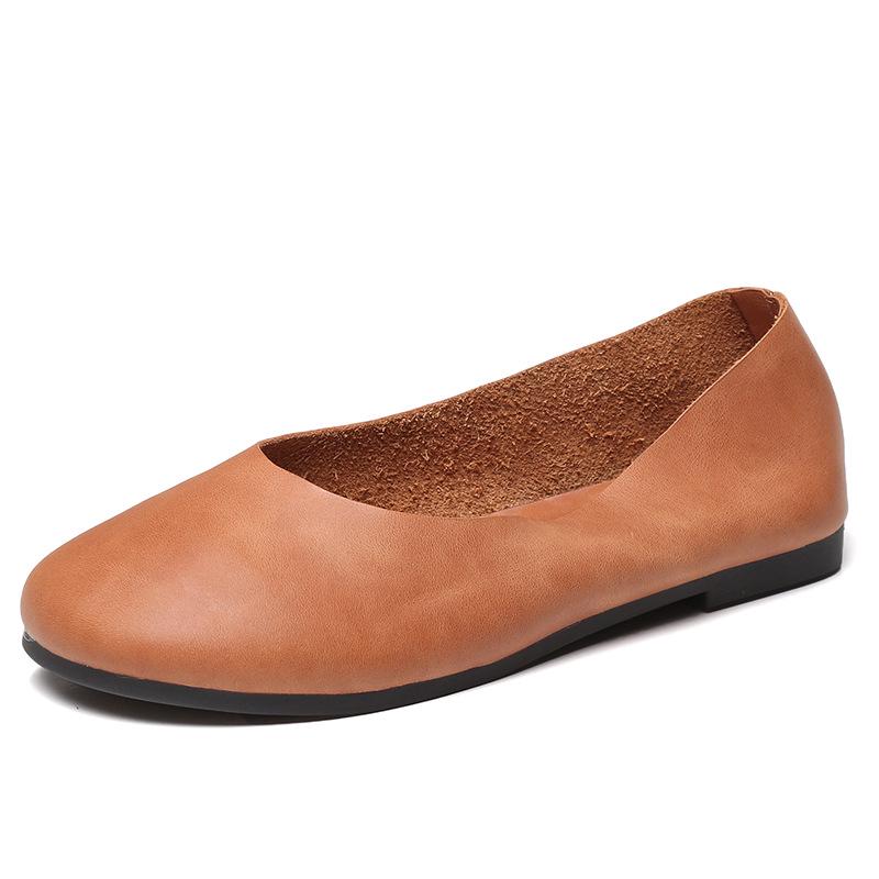 Simple Zen Handmade Leather Бабушкины Туфли - Женские Туфли На Мягкой Подошве Для Всех Сезонов