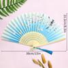 Vintage Silk Folding Hand Fan Chinese Japanese Bamboo Fans Craft Gifts Women Dance Performance Props Home Decoration Ornaments