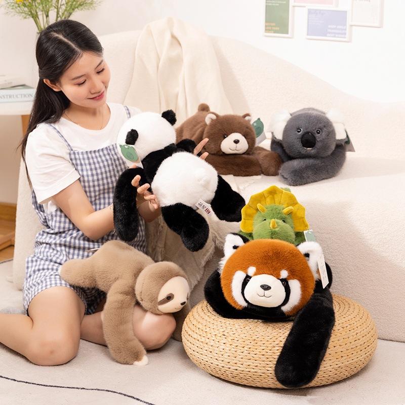 Cartoon Animal Plush Toys Stuffed Animals Panda Sloth Koala Dinosaur Dolls, Soft Cute Girls Comfort Plushie Gift