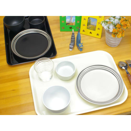 TATSU-CRAFT Pino Non-Slip Tray, 42cm, Yellow, with Non-Slip Surface, Microwave Safe, Stylish Plastic, Non-Slip Tray, Kitchen Accessories, Placemat, Su