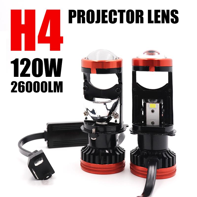 120 Вт 26000LM H4 светодиодный мини-объектив проектора фара H4/9003/HB2 автомобильная лампа Canbus лампа дальнего/ближнего света 6500K 12 В 24 В
