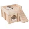 Деревянная игрушка-укрытие для хомяков Letics Hamster Stage House Platform, подходящая для мелких животных, шиншилл, а также для лестниц и ступенек.