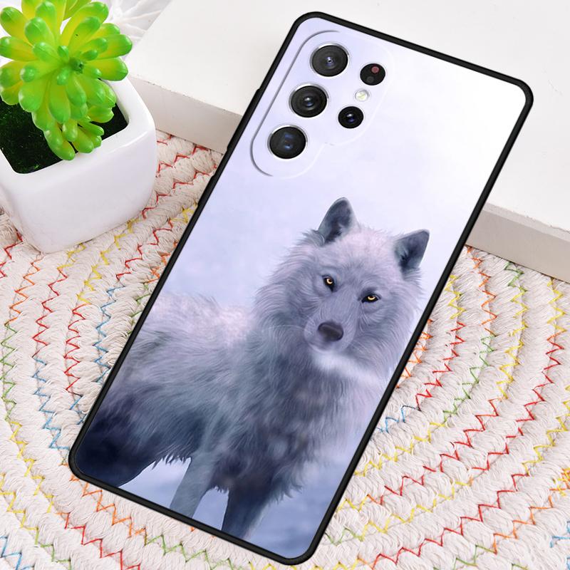Snow Wolf TPU Phone Case For Samsung Galaxy note 10 pro S26 S25 S24 S23 S22 Ultra Plus S21 FE S20 Shockproof Cover
