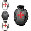 Vibrantly Designed Unisex Knights Templar Cosplay 3d Print Pullover Casual Sweater