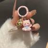 1PC Resin Kitten Cute Car Key Pendant with Small Bell Bag Charm 3D Cat Keychain Anti-lost Cartoon Mobile Phone Chain