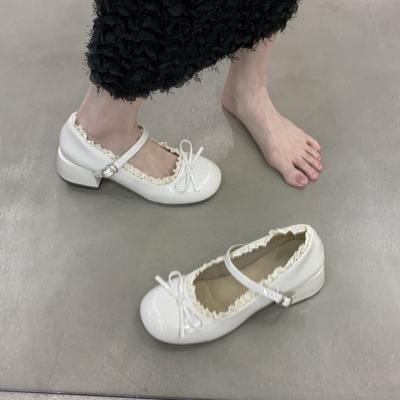 Модные серебристые ретро туфли-балетки с квадратным носком, с открытым верхом, на плоской подошве, женские, лето 2025, новинка, с юбкой, туфли Мэри Джейн