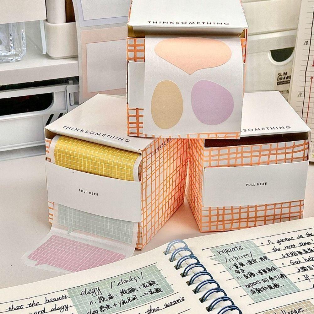 100PCS/Set DIY Memo Pad Pull-out Design Tearable Notepad Sticky Note School Office Supplies