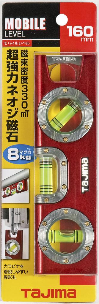 Мобильный уровень Tajima 160 мм, красный ML-160
