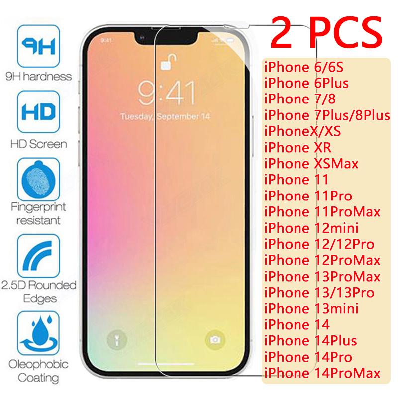 Закаленная пленка для iPhone 14/13/12/11/XR 2 шт.