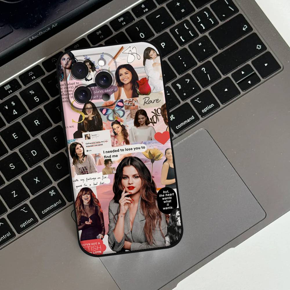 Чехол для телефона Селены Гомес Для iPhone 17 16 15 14 13 12 11 X XR XS Plus Pro Max Mini Мягкий Черный Чехол