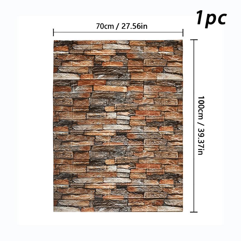 70x100 см Высококачественные Антикварные 3D Стеновые Панели Самоклеящаяся Наклейка на Стену Винтажная Декор Домашнего Интерьера